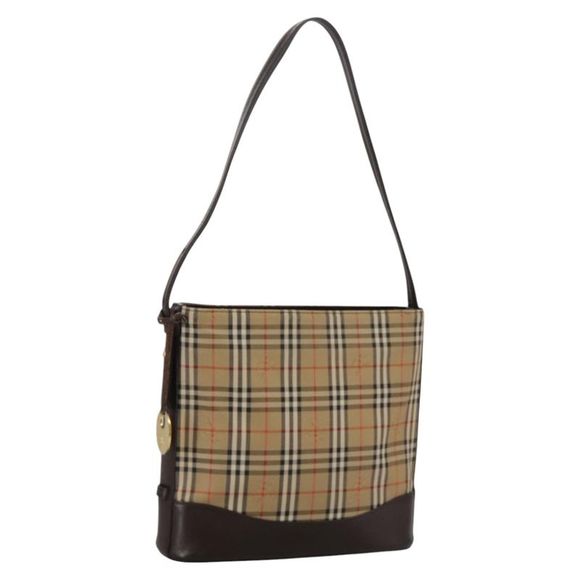 Burberry Nova Check Beige Canvas Shoulder Bag (Pre-Owned) - Picture 3 of 16